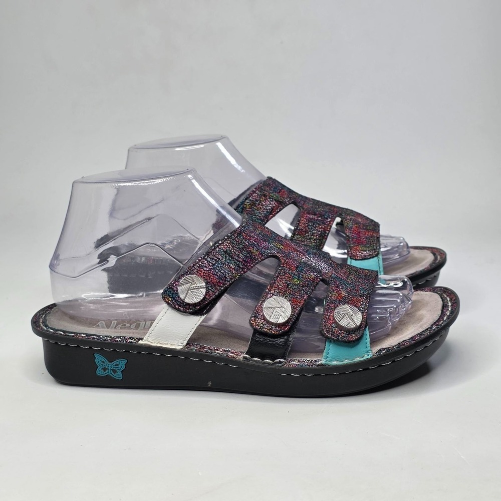 Alegria Venice Chirpy Sandals Women's 6.5‎ Multi Leather Slide Adjustable Straps
